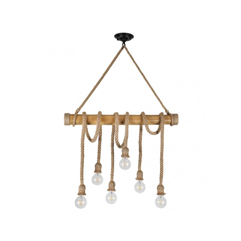 Lámpara Soga 6xE27 cuerda Fabrilamp